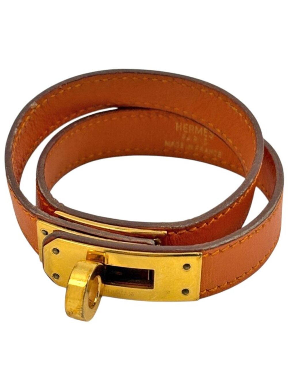 Hermes Kelly Double Tour Bracelet Orange